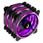 Kit Cooler FAN Rise Mode RGB Aura, 3 Unidades, 120mm, RGB, Preto - RM-AU-02-RGB