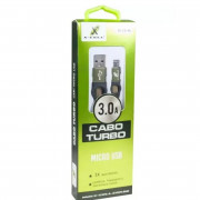 Cabo USB 3.0A Para TIPO C, 1 Metro, MALHA DE NYLON, X-CELL - XC-CD-47