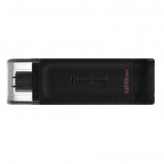 Pen Drive Kingston 128GB DataTraveler 70, USB, Type-C 3.2, Preto - DT70/128GB