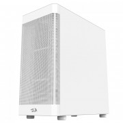 Gabinete Gamer Redragon Aeroglass Lunar White, Mid tower, Tela Mesh, Lateral Em Vidro, Sem Fans, Branco - CA-602W