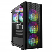 Gabinete Gamer Gamdias AURA GC2 Elite, Mid Tower, RGB, Com 4 Fans, Vidro Temperado, Sem Fonte, Preto - Aura GC2 Elite