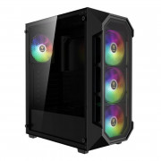 Gabinete Gamer Gamdias AURA GC1 Elite, Mid Tower, RGB, Com 4 Fans, Vidro Temperado, Sem Fonte, Preto - Aura GC1 Elite