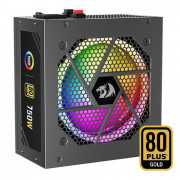 Fonte Redragon RGPS 750W, RGB, 80 Plus Gold, PCIe 5.0, PFC Ativo, Full Modular, Preto - GC-PS006-1