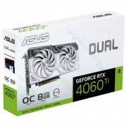 Placa de Vídeo Asus RTX 4060 Ti White, NVIDIA GeForce, 8GB, GDDR6, DLSS, Ray Tracing, HDMI/3x DP - DUAL-RTX4060TI-O8G-WH