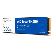 SSD WD Blue SN580 NVMe M.2, 500GB, PCIe Gen3 x4, NVMe v1.4, Leitura 4000MBs e Gravação 3600MBs - WDS500G3B0E