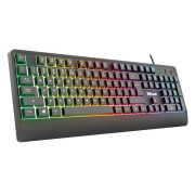 Teclado Gamer Trust Ziva, LED Multicolor, USB, Preto - 23697