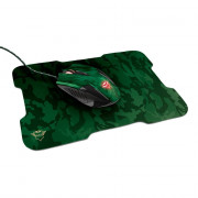 Kit Gamer Mouse e Mousepad Trust GXT 781 Rixa, 3200 DPI, 6 Botões, Grande, 30x22cm, Verde Camuflado - 23611