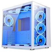 Gabinete Gamer Rise Mode Galaxy Glass Standard, Mid Tower, Lateral e Frontal em Vidro Temperado, Branco - RM-GA-GGST-FW