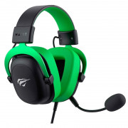 Headset Gamer Havit H2002D, Drivers 53mm, Microfone Plugável, P2, PC, PS4, XBOX ONE, Preto e Verde - HV-H2002DGR