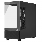 Gabinete Gamer One Power Crystal Black, Mid Tower, Lateral e frontal em Vidro, Sem Fan, Sem Fonte, Preto - CC-202B