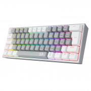 Teclado Mecânico Gamer Redragon Fizz Compacto, RGB, Switch Blue, ABNT 2, Cinza e Branco - K617-RGB-GW (PT-BLUE)
