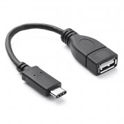 Cabo Adaptador OTG USB TIPO C Para USB 3.0 Fêmea, Preto - CB-88