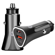 Carregador Veicular Bright, Com 1 USB 38W, 1 Porta USB-C, Preto - CG003