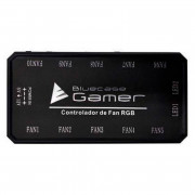 Hub Controlador de FAN Bluecase, RGB, Até 10 Fan, Com Controle, Preto - BCF-01