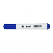 Caneta Para Quadro Branco BRW, UND, Com Ponta Redonda, Azul - CA3001
