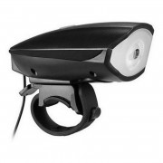 Farol Com Buzina Para Bicicleta Ketchup, Preto e vermelho - KT-BC205