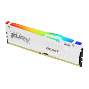 Memória Kingston Fury Beast, RGB, 16GB, 5200Mhz, DDR5, CL40, Branco - KF552C40BWA-16