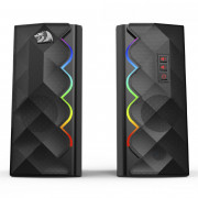 Caixa de Som Gamer Redragon Cipher, RGB, Stereo 2.0, 3.5mm, 2x5W, AUX, USB, Preto - GS522