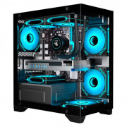 Gabinete Gamer K-Mex Poseidon II Black, CG-01F9, Lateral e Frontal em Vidro, Sem Fan, Preto - CG01F9RH001CB0X