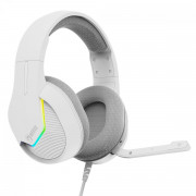 Headset Gamer Marvo, RGB, USB, Drivers de 50mm, Branco - H8618 WH