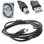 Cabo Para Impressora 2 Metros, USB 2.0 Macho Para Macho, Com Filtro, Preto, CB0537 - CB-IMP/2M