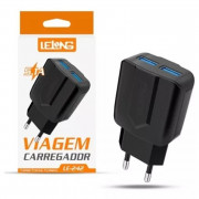 Carregador Para Celular IOS Com Entrada USB 5.1A 12.5W, LELONG - LE-242FP
