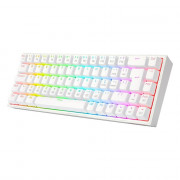 Teclado Mecânico Gamer Redragon Castor RGB, Switch Brown Removíveis, ABNT2, Branco - K631W-RGB (PT-BROWN)