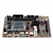Placa Mãe Goldentec A320 DDR4, Chipset A320, AMD AM4, DDR4, M.2 NVME, mATX, USB3.0, VGA/HDMI
