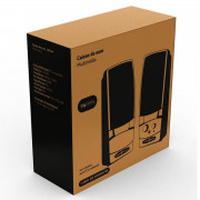 Caixa De Som Multilaser, USB 2.0, Para Pc e Notebook, 1W RMS, Som Estéreo, P2/USB, Preto - SP044