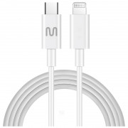 Cabo de Dados Lighting 8 Pinos/USB-C Para Iphone Multilaser, Branco - WI454