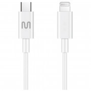 Cabo de Dados Lighting 8 Pinos/USB-C Para Iphone Multilaser, Branco - WI454