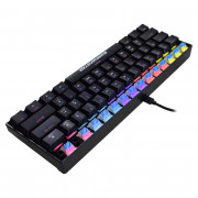 Teclado Gamer Mecânico K-Mex Spectra Fury KBL88, LED 5 Cores, Switch Blue, Preto - KBL888U0001CBOX