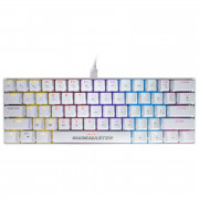 Teclado Gamer Mecânico K-Mex Spectra Fury KBW88, LED 5 Cores, Switch Blue, Branco - KBW888U0002CBOX