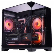 Gabinete Gamer K-Mex Aquário Visão Infinita, CG-K3D3, Lateral e Frontal em Vidro, Sem Fan, Preto - CGK3D3RH001B0X