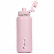 Garrafa Térmica Goldentec GT Colors CL 3 Inox 1L, Com Tampa, Bico e Base Emborrachado, Rosa Claro - 60046