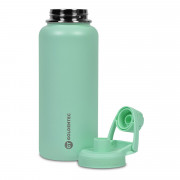 Garrafa Térmica Goldentec GT Colors CL 3 Inox 1L, Com Tampa, Bico e Base Emborrachado, Verde Claro - 63130