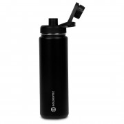 Garrafa Térmica Goldentec GT Colors 3 Inox 750ml, Com Tampa, Bico e Base Emborrachado, Preto - 60044