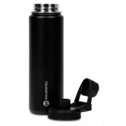 Garrafa Térmica Goldentec GT Colors 3 Inox 750ml, Com Tampa, Bico e Base Emborrachado, Preto - 60044