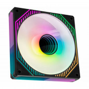 Kit Exaustores 3 Fans K-Mex ARGB AAUA, Controle Remoto, Sem Fita, Preto - AAUAK136APVAB0X