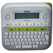 Rotulador Eletrônico Brother Teclado QWERTY Display Gráfico 97 Molduras 15 Caracteres, Cinza - PT-D210