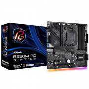 Placa Mãe ASRock B550M PG Riptide, Chipset B550, AMD AM4, MATX, LED RGB, DDR4, HDMI DP - B550M PG Riptide