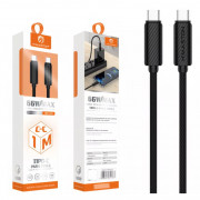 Cabo Tipo C Para Tipo C H`Maston, 2 Metro, 66W, Preto - HB14-CC2M