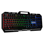 Teclado Semi Mecânico Gamer K-Mex Fusion Color KM-M712, LED 3 Cores, Preto - KMM7128U001CB0X