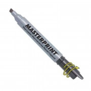Marcador Permanente Masterprint, Preto, UND, Com Ponta Chanfrada - MP 616 PT