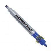 Marcador Permanente Masterprint, Azul, UND, Com Ponta Chanfrada - MP 616 AZ