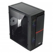 Gabinete Gamer Vinik Plate, Lateral Acrilico, Com 2 Fans, Preto - GGPACBK
