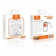 Fone de Ouvido H`Maston, Intra Auricular, Com Microfone, Com Entrada de iPhone Lightning - RB09