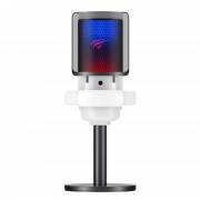 Microfone Gamer Havit Gamenote, RGB, USB, Branco - GK50W-WH