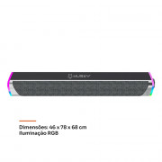 Caixa de Som Soundbar Gamer Husky Snow, 4W, Iluminação RGB, USB, P2, Preto - HSB110PT