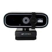 Webcam C3Tech, QHD 2K, Plug and Play, 30FPS, Preto - WB-200BK